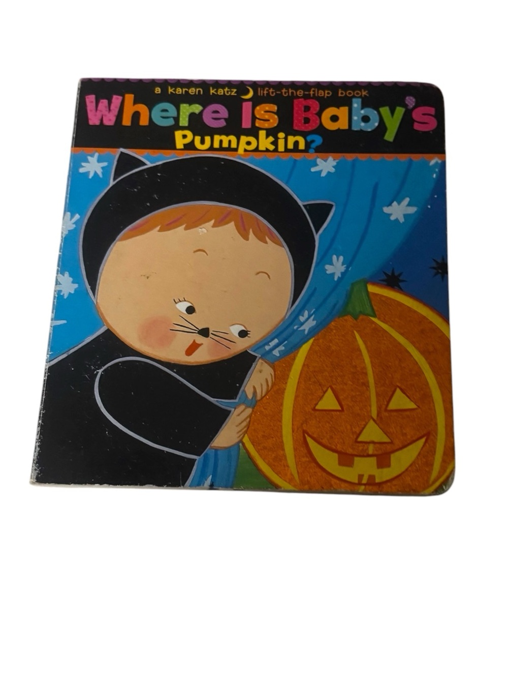 HARDCOVER Where Is Baby's Pumpkin? - Blue/Black Kids Lift-the-Flap Board Book
